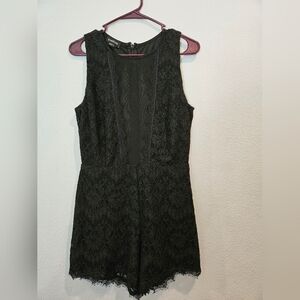 Bebe Black Lace Sleeveless Romper